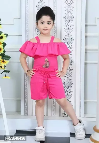 Beautiful Cotton Jumpsuit For Baby Girls-thumb0