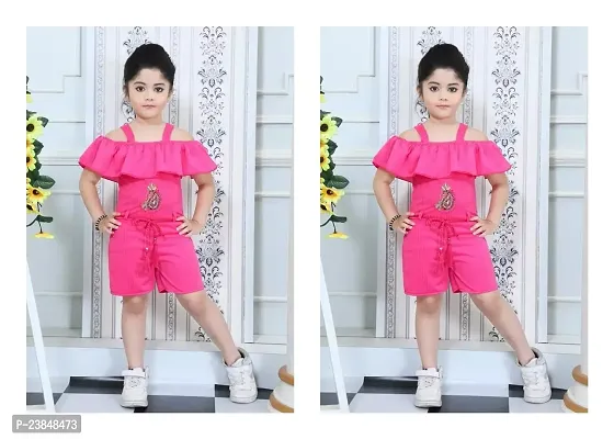 Beautiful Cotton Jumpsuit For Baby Girls Pack of 2