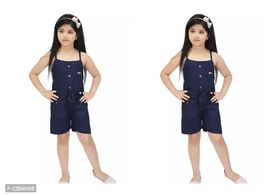Beautiful Cotton Jumpsuit For Baby Girls Pack of 2-thumb0