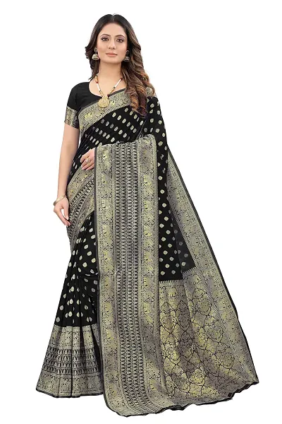 Roshni Fash Women's Sarees Stylish Fashionable Manypooram Silk Saree With Unstitched Blouse Piece