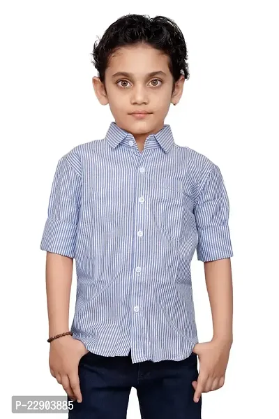 Roshni Fashion Stylish Lining Kids Boy's Shirt-thumb0