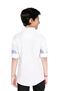 Roshni Fash Trendding Casual Kids Boys Shirt (6-7 Years, White)-thumb1