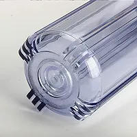 Water Craft 10 Inch Transparent Pre Filter Housing with 1/4 Elbow Connector for Domestic Water Purifier-thumb1