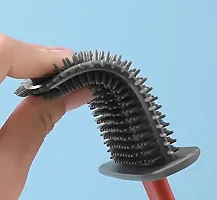SILICONE TOILET BRUSH WITH HOLDER STAND FOR BATHROOM CLEANING-thumb2
