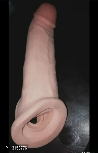 8 Inch - Hammer Reusable Silicone Cock Enlargement Extender Condoms for Men Penis