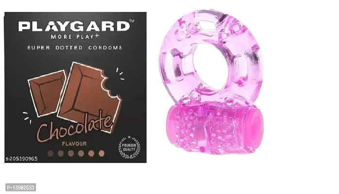 PLAYGARD CHPLAYGARD CHOCOLATE FLAVOUR CONDOM +VIBRATING  RING [COMBO]