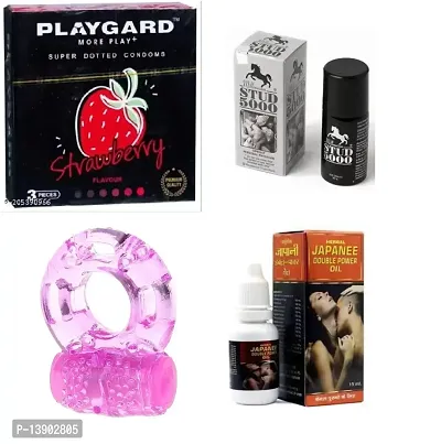 15 ML  DOULE PAWAR JAPANEE OIL+ 3 PCS STRAWBERRY  CONDOM + 1 PCS STUD + 1 PCS VIBRATING  RING