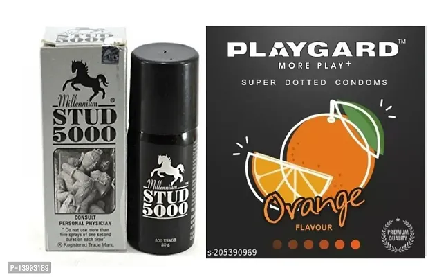 3 PCS ORENGE  PLAVOUR   CONDOM + 1 PCS STUD