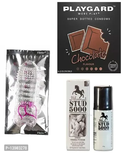 CRYSTAL CONDOM + 3 CHOCOLATE   PLAVOUR   CONDOM + 1 PCS STUD