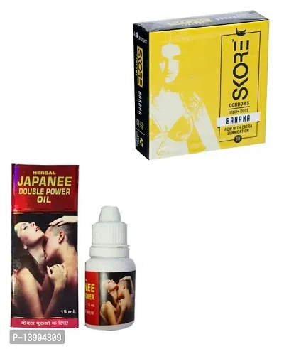 15 ML DOUBLE POWER  JAPANEE OIL + 3 PCS SKORE  BANNA PLAVOUR  COND0M