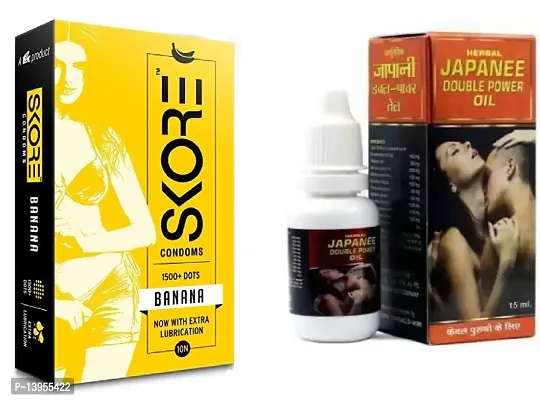 3 pcs skore banana flavour condo + 15 ml japanee oil