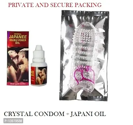 crystal condom + 15 ml japanee oil