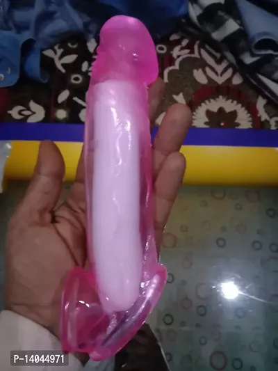 9 inch new silicon Transparent dragon condom in pink color