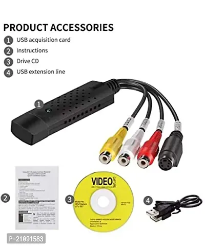 USB 2.0 Easycap Audio and Video Capturing Device Directly from TV Dc60 Tv DVD VHS Video Adapter Capture Card Audio Av Capture Support Windows Xp/7/Vista With Attach Setup Link-thumb5