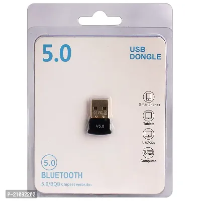 pritimo Mini Bluetooth Receiver CSR 5.0 Dongle Compatible with Laptop PC Computer-thumb0