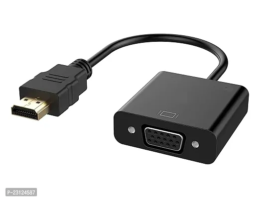 HDMI to Vga, Gold-Plated HDMI to VGA Adapter (Male to Female) for Computer, Desktop, Laptop, PC, Monitor, Projector, Full HDTV, Media Players, Xbox [NOT for VGA to HDMI