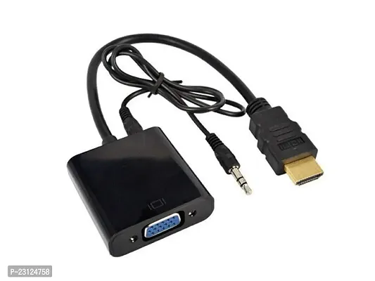 Terabyte HDMI to Vga with 3.5 mm Audio, Gold-Plated HDMI to VGA Adapter (Male to Female)