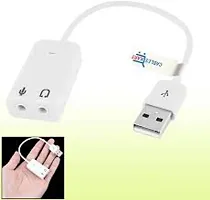 pritimo USB Sound and Mic Adapter 7.1 Channel 7.1ChUSBS Sound Card  (White)-thumb4