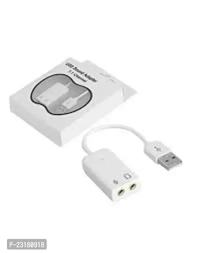 pritimo USB Sound and Mic Adapter 7.1 Channel 7.1ChUSBS Sound Card  (White)-thumb4