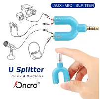 pritimo 3.5Mm 2 Male to 1 Female Headphone Earphone Mic Audio Y Splitter Adapter Cable for Pc Laptop[blue]-thumb3