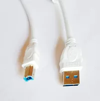 3 Meter USB 3.0 High Speed Printer Scanner Cable a Male to B Male 3 M  (compatible with Computer, Printer, Laptop, White, One Cable)-thumb2