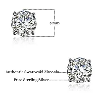 Femme Jam 925 Sterling Silver Studs Earrings for womens and Girls Semi Precious Gemstone Earring With Hallmarked and Certification-thumb2