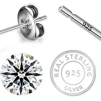 Femme Jam 925 Sterling Silver Studs Earrings for womens and Girls Semi Precious Gemstone Earring With Hallmarked and Certification-thumb3