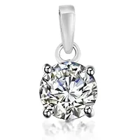 18K White Gold Plated 925 Sterling Silver Oval Shape Zirconia Crystals Pendant, Earrings  Chain Jewelry Set-thumb2