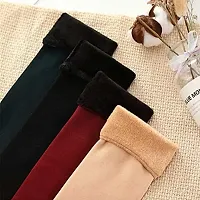 Winter Woolen Velvet Socks for Women Pack of *6 Pairs of Multicolour*. A Perfect Winter Wear and Gives You Warm Feeling In This Cold Winter  These Winter Velvet Woolen Socks Soft Warm Breathable Vint-thumb2