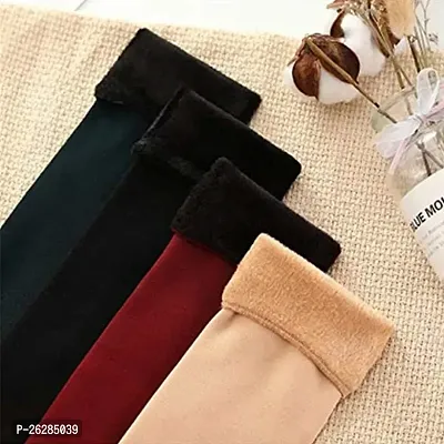 Winter Woolen Velvet Socks for Women Pack of *6 Pairs of Multicolour*. A Perfect Winter Wear and Gives You Warm Feeling In This Cold Winter  These Winter Velvet Woolen Socks Soft Warm Breathable Vint-thumb3