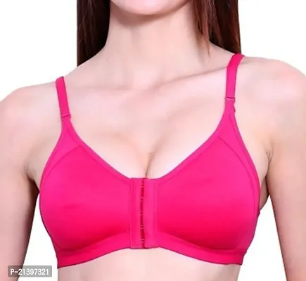 Stylish Pink Cotton Bra For Women