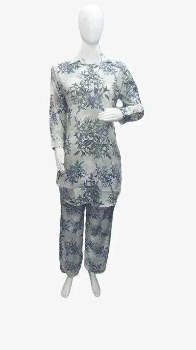 Trendy Stylish Cotton Printed Co-Ord Set for Women