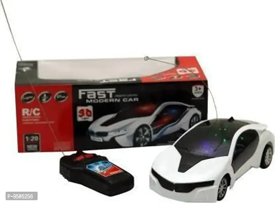 Remote Control Fast Modern Racing Car with 3D Light Go Forward, Backward, Stop, Car Indoor and Outdoor 3+ Year (Multicolor) Sent as per Available Colors in Stock(Pack of 1,Random-Color)-thumb0