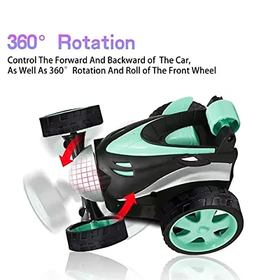 Mini Stunt Remote Control Rechargeable Car Toy for Kids - 360 Degree Rotating Rolling Flip Car (Multi Color)