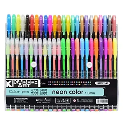 48 Pc Color gel pens,Glitter, Metallic, Neon pens Set Good gift For Coloring,Sketching,Painting, Drawing