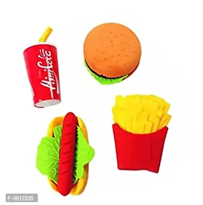 Fast Food Eraser and Icecream Eraser for Kids , 8 pcs Eraser Set for Return Gift ||Stati