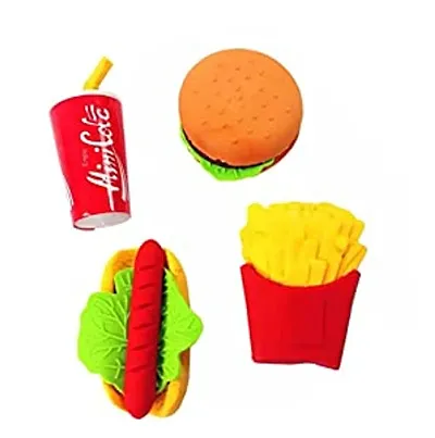 Fast Food Eraser and Icecream Eraser for Kids , 8 pcs Eraser Set for Return Gift ||Stati