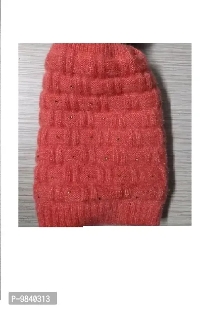 Unique Collection Women Stylish Woolen Soft Quality Winter Beanie Cap Free Size Pack of 1 Random Color