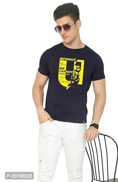 Reliable Black Cotton Solid Round Neck Tees For Men