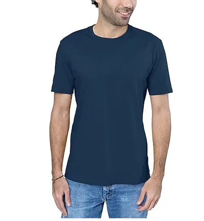 Reliable Solid Round Neck Tees For Men