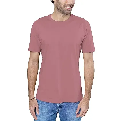 Reliable Solid Round Neck Tees For Men