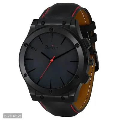 Relish Casual Watch for Mens  Boys (Black Colored Strap)-thumb0