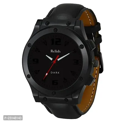 Relish Casual Watch for Mens  Boys (Black Colored Strap)-thumb0