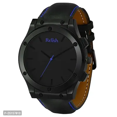 Relish Casual Watch for Mens  Boys (Black Colored Strap)-thumb0