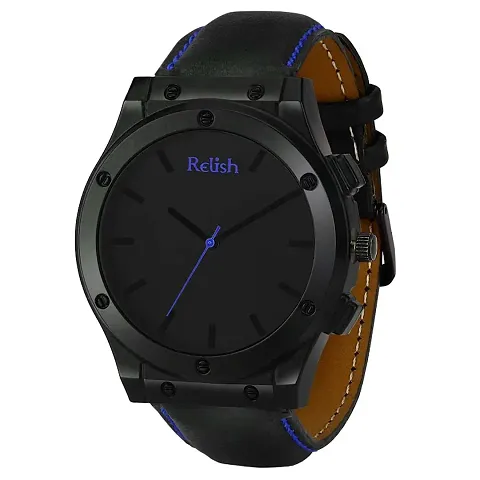 Relish Analogue Mens Watch (Black Dial Strap)