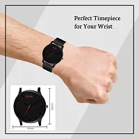 Relish Analogue Black Dial Mens Watch (Black Dial Black Colored Strap)| (Black)-thumb4