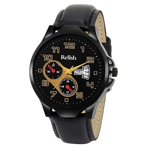 Relish Day and Date Analogue Dial Mens Wrist Watch