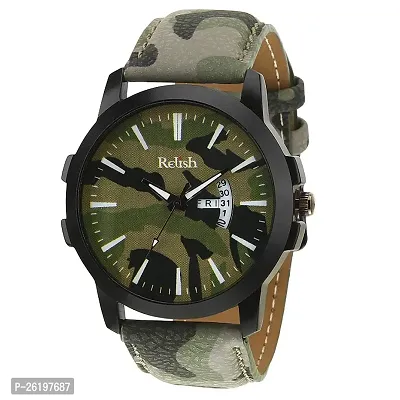 Relish Analogue Mens Watch (Camouflage Dial  Strap)