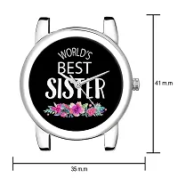 Relish Worlds Best Sister Dail, Silver Strap Analog Watch for Girls  Women | Gift for Sister-thumb3