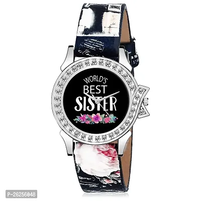 Relish Worlds Best Sister Analog Watch for Girls  Women | Gift for Sister | Diwali Gift (RE-L2015B)-thumb0